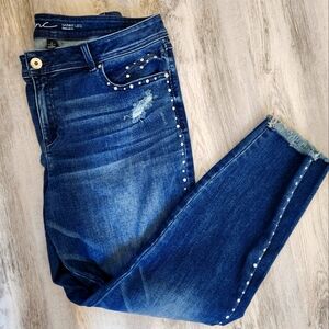 INC Side Studded Skinny Jeans